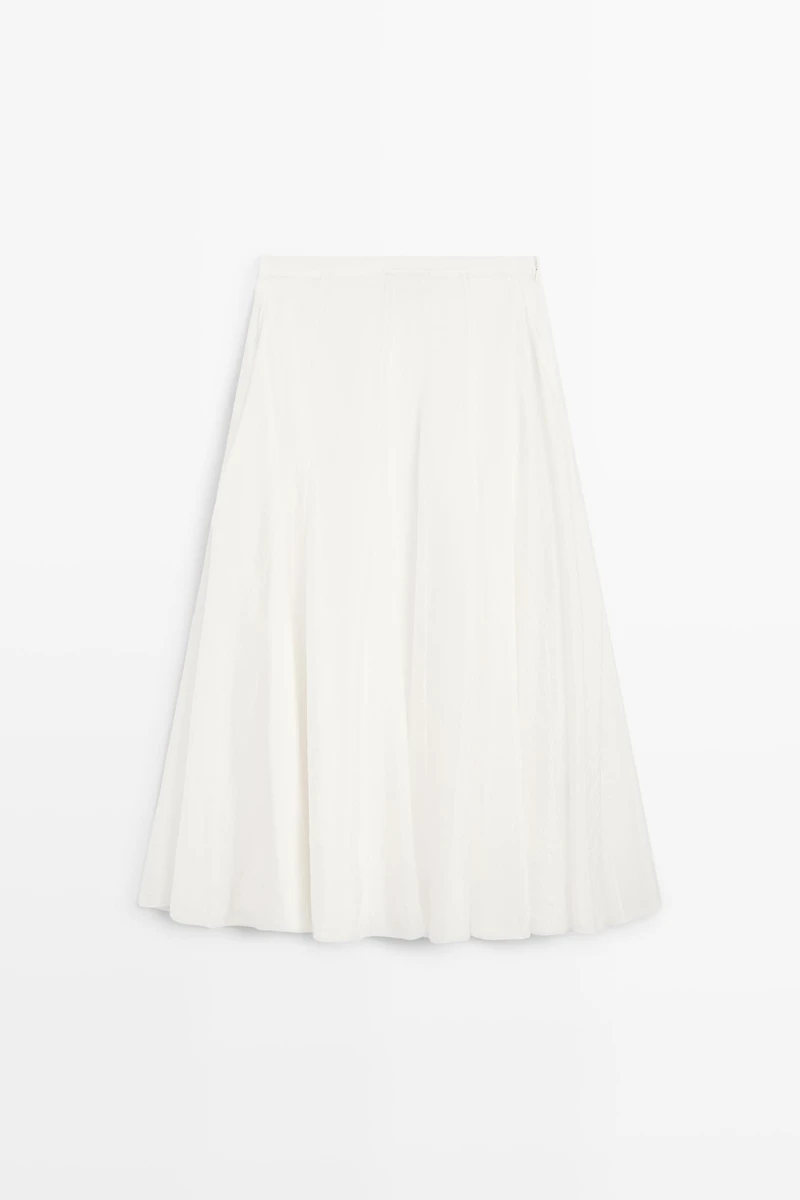 Flowy flared midi skirt