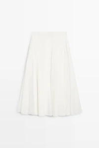 Flowy flared midi skirt