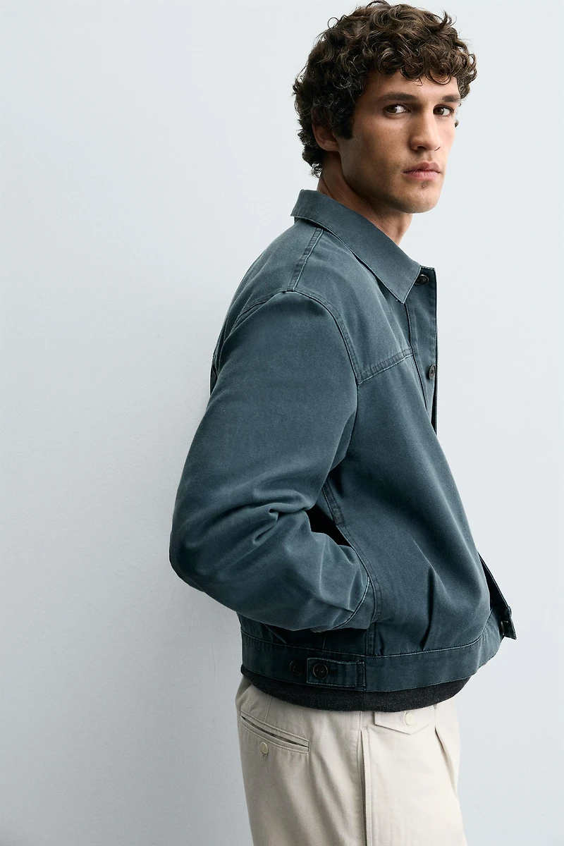 WASHED CROPPED FIT JACKET