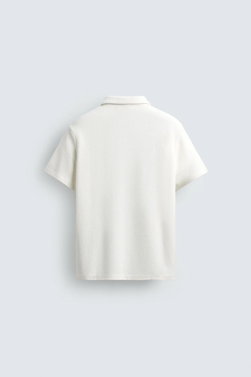 REGULAR FIT TEXTURED POLO