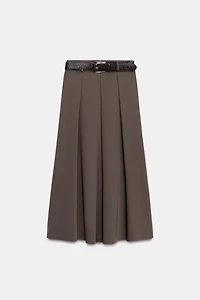 JUPE MI-LONGUE CAPE CEINTURE