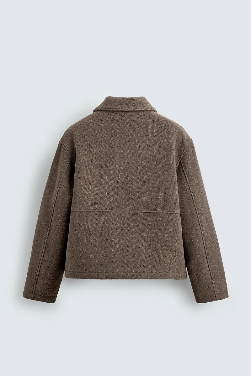 ZIPPERED TEXTURED JACKET