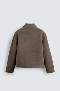 ZIPPERED TEXTURED JACKET