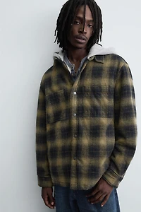 PLAID HOODIE OVERSHIRT