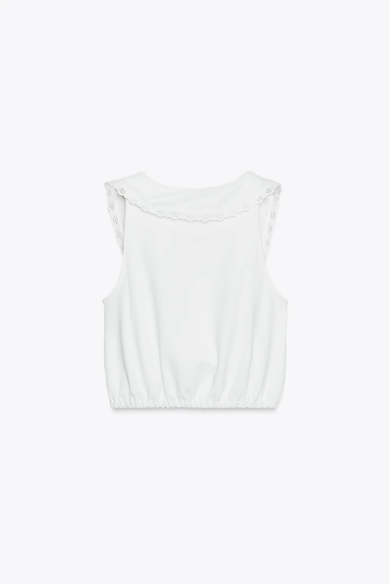BUTTONED COLLAR TOP