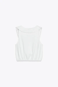 BUTTONED COLLAR TOP