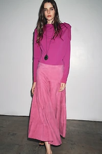 DRAPED SHOULDER PAD TOP