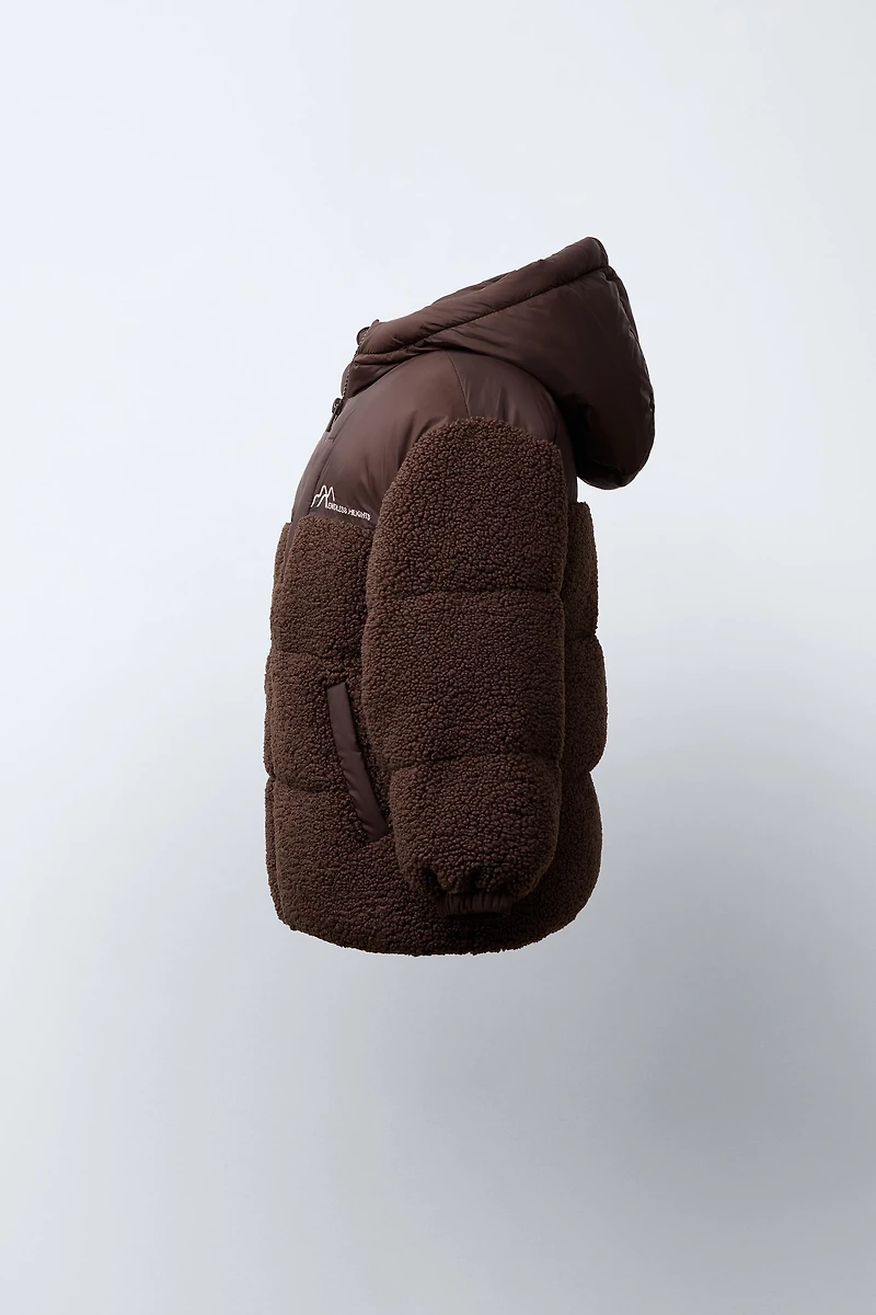 COMBINATION FLEECE COAT