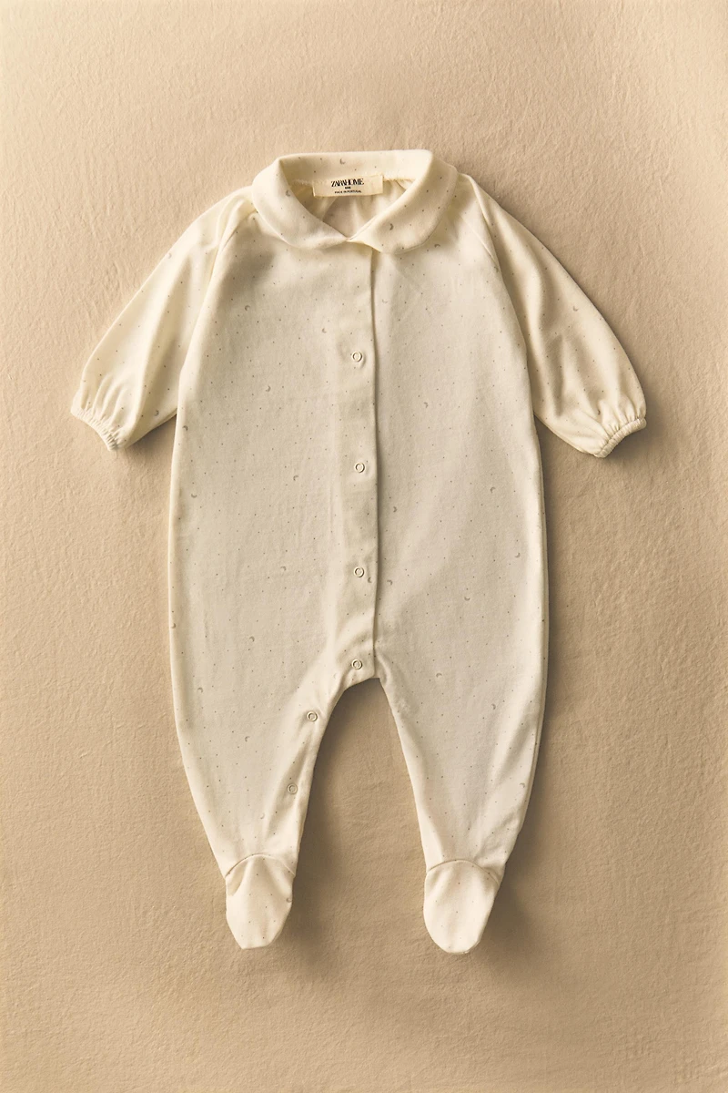 CHILDREN'S MOON FOOTED ROMPER