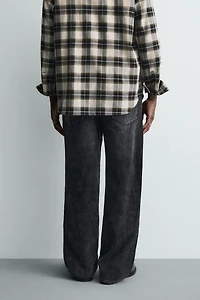 BAGGY FIT CORDUROY PANTS WITH TWISTED SEAMS