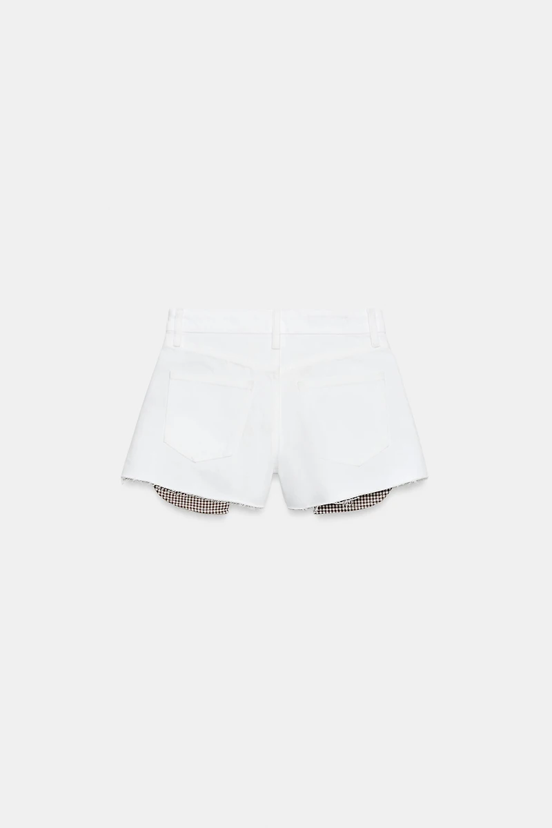 Z1975 FRAYED HEM MOM FIT SHORTS