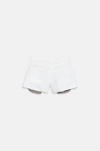 Z1975 FRAYED HEM MOM FIT SHORTS