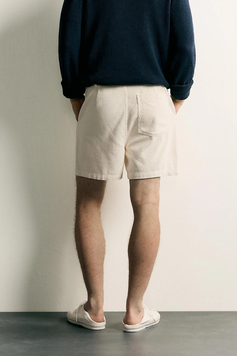 REGULAR FIT CORDUROY SHORTS