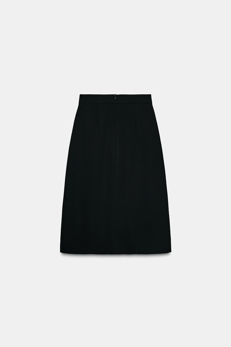 CREPE CAPE MIDI SKIRT