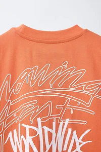 T-SHIRT À IMPRIMÉ GRAFFITI