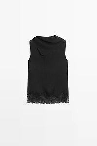 Flowing lace-detail top