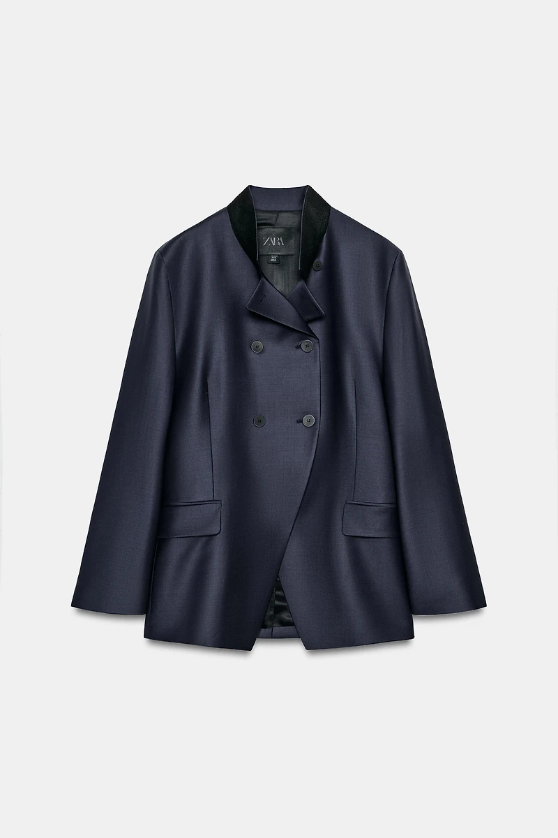 ZW COLLECTION FITTED CONTRAST BLAZER