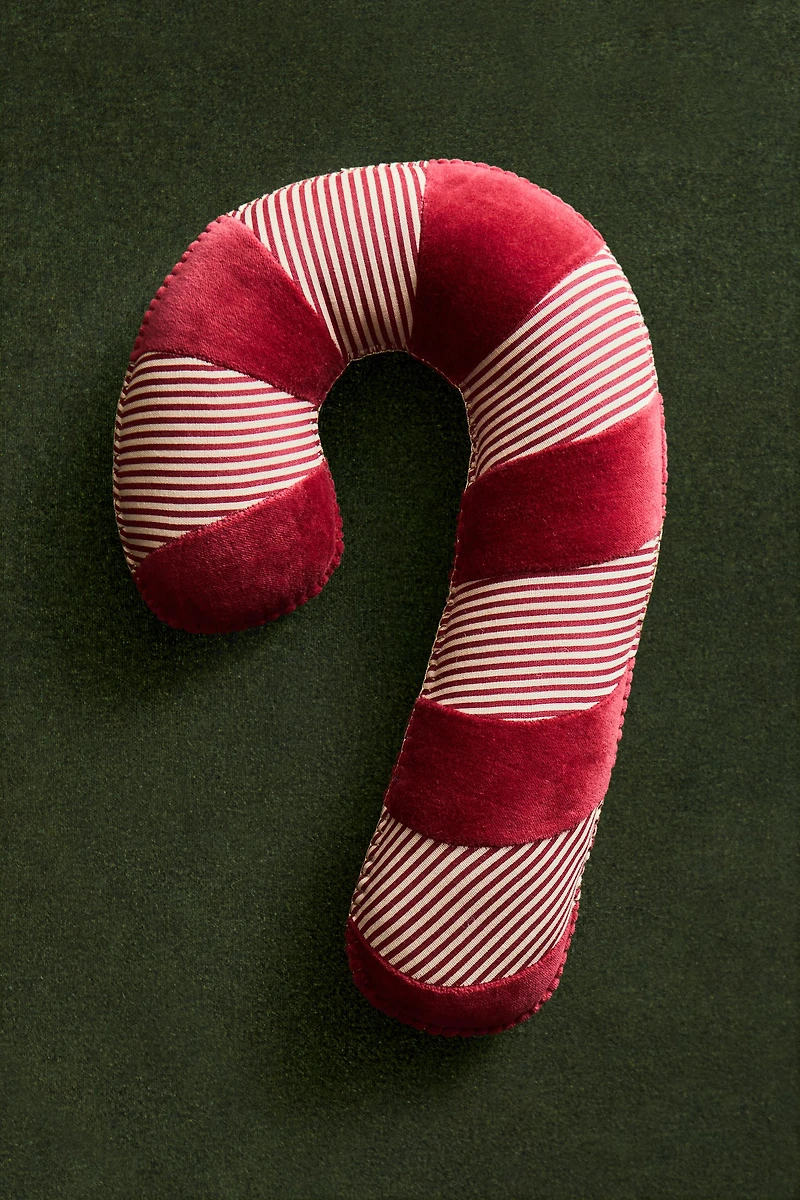 CHILDREN’S CANDY CANE CHRISTMAS THROW PILLOW