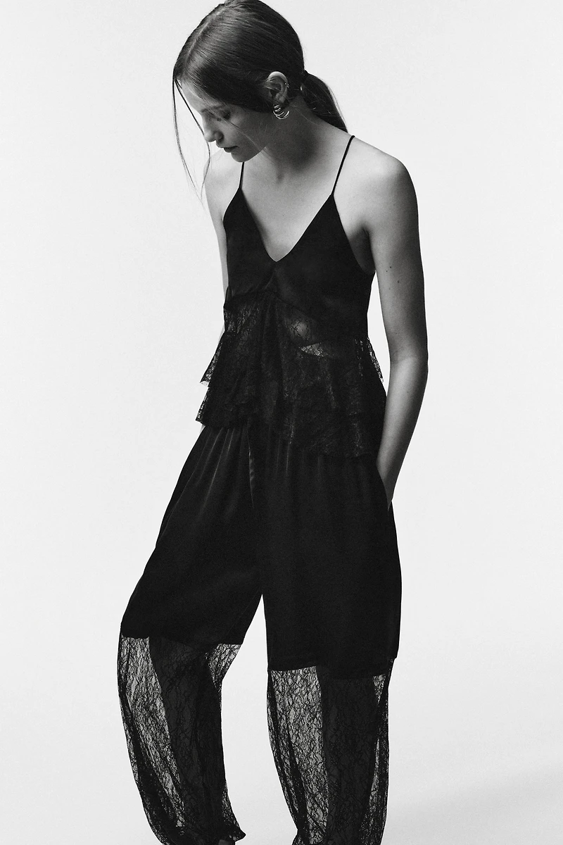 PANTALON BOMBACHO COMBINÉ DENTELLE ÉDITION LIMITÉE