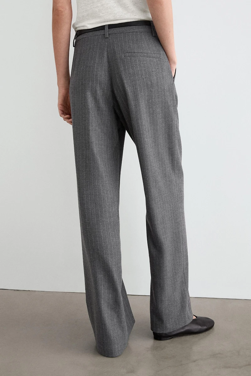 Pinstripe wide-leg trousers