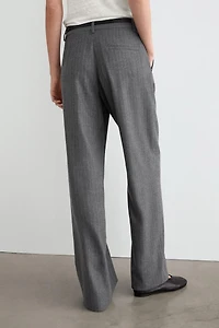 Pinstripe wide-leg trousers