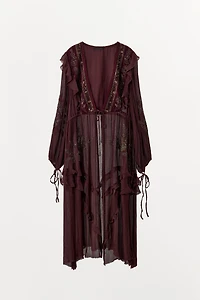 COMBINATION SEQUIN GEORGETTE TOP