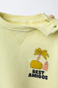 PALM TREE PRINT SWEATSHIRT