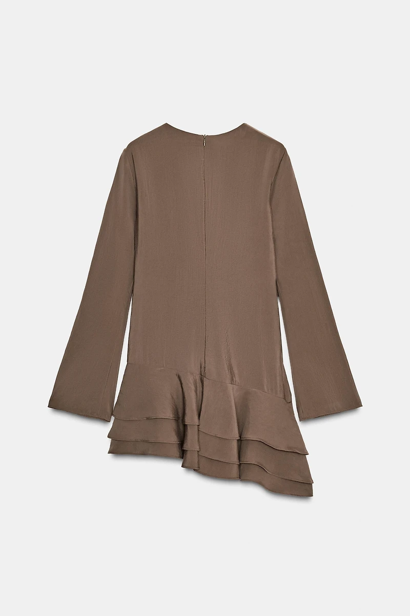 FLOWY RUFFLED MINI DRESS