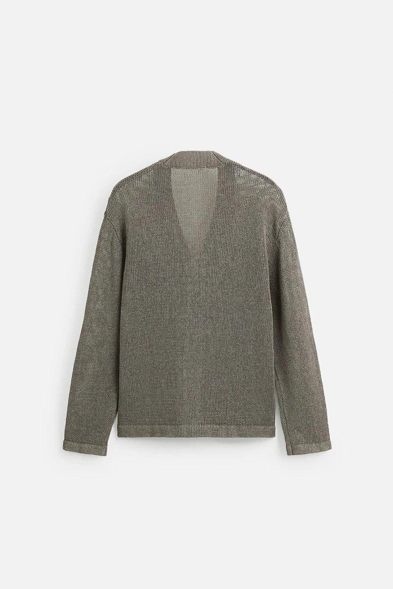 CARDIGAN STRUCTURE AJOURÉE