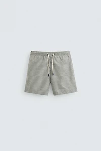 GEOMETRIC PRINT MID-LENGTH SWIMSUIT