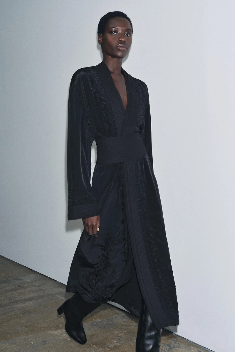 EMBROIDERED SASH KIMONO ZW COLLECTION LIMITED EDITION