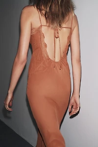 GEORGETTE DRESS WITH EMBROIDERY AND BEADING