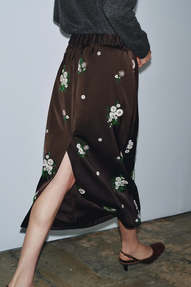 ZW COLLECTION LIMITED EDITION SEQUINED EMBROIDERED SKIRT