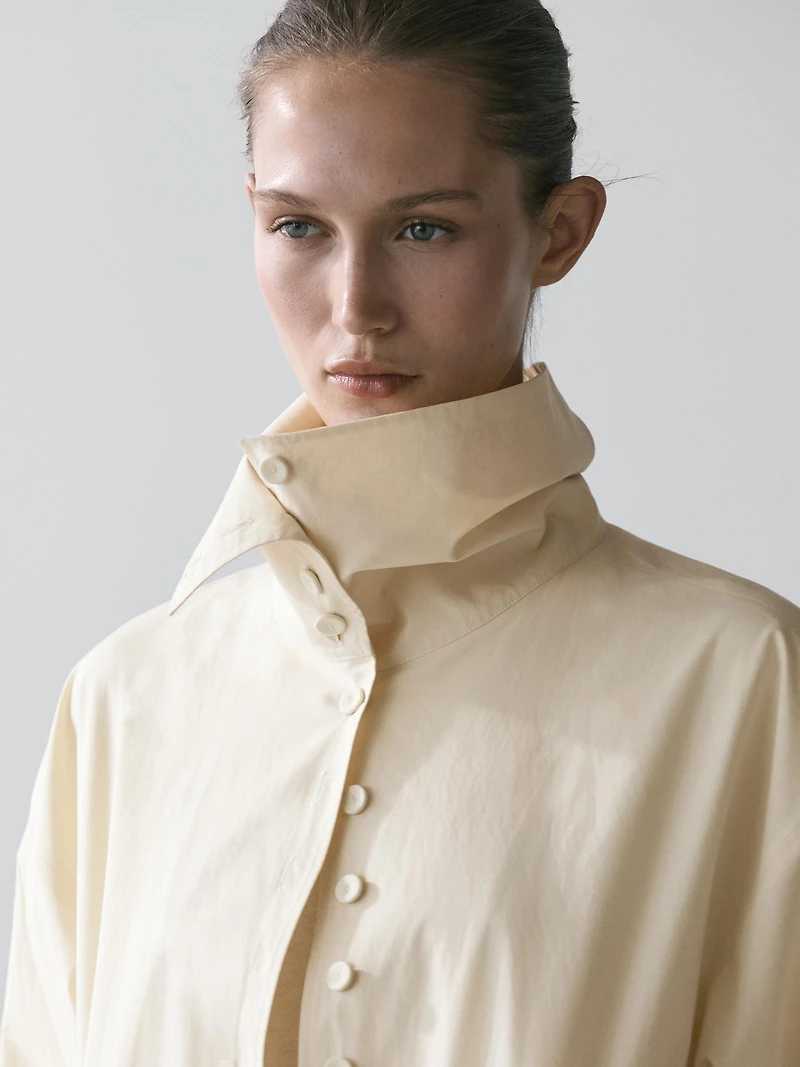 Cotton jacket with button details