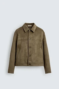 VESTE EFFET DAIM REGULAR FIT