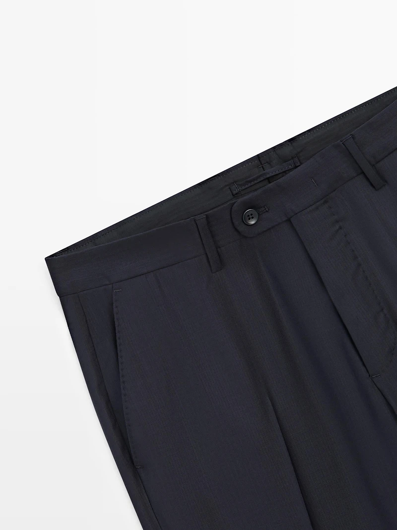 Cool wool suit pants