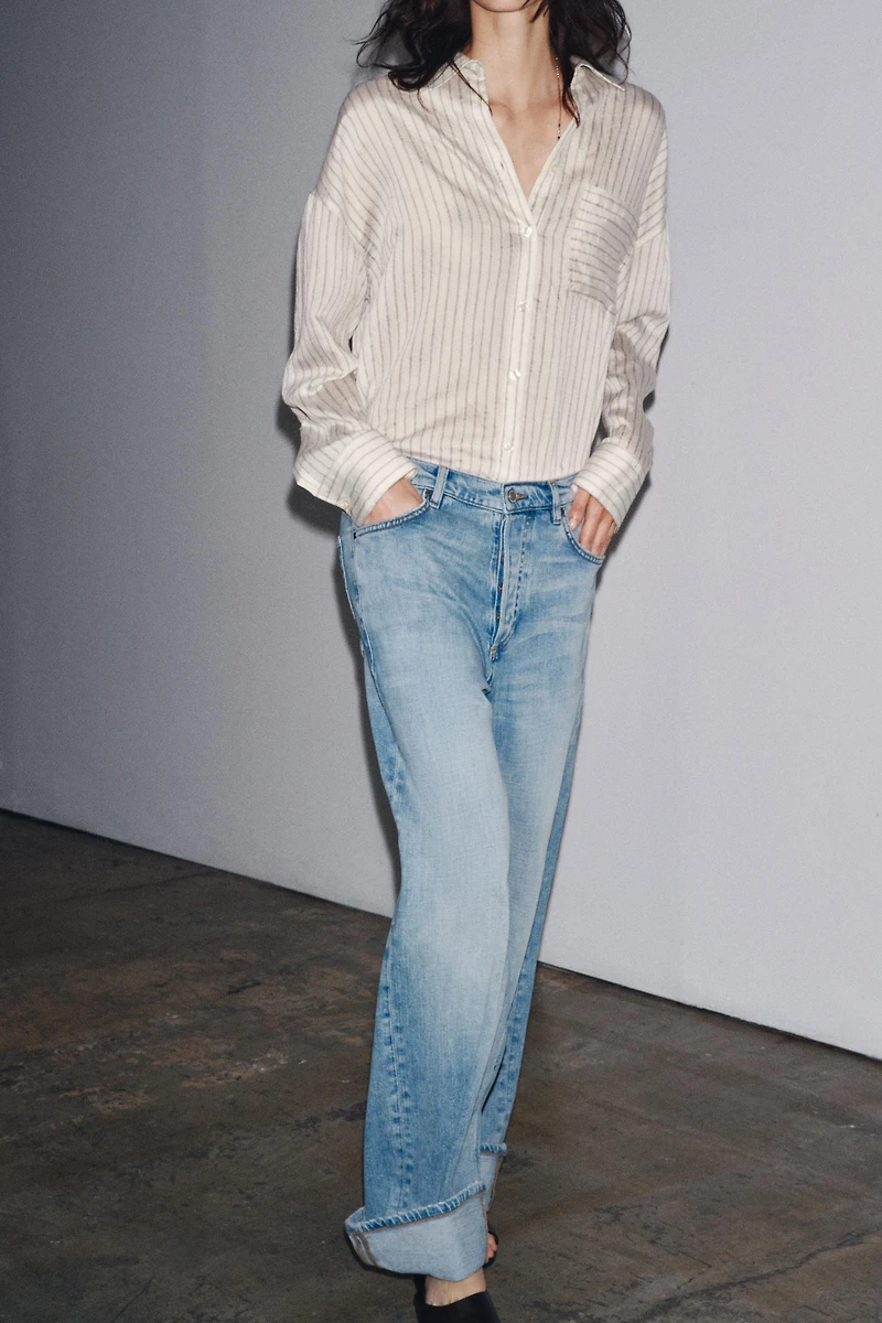 ZW COLLECTION LOW-RISE BAGGY JEANS