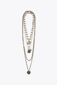 3-PACK OF COMBINATION COIN CHAIN NECKLACES