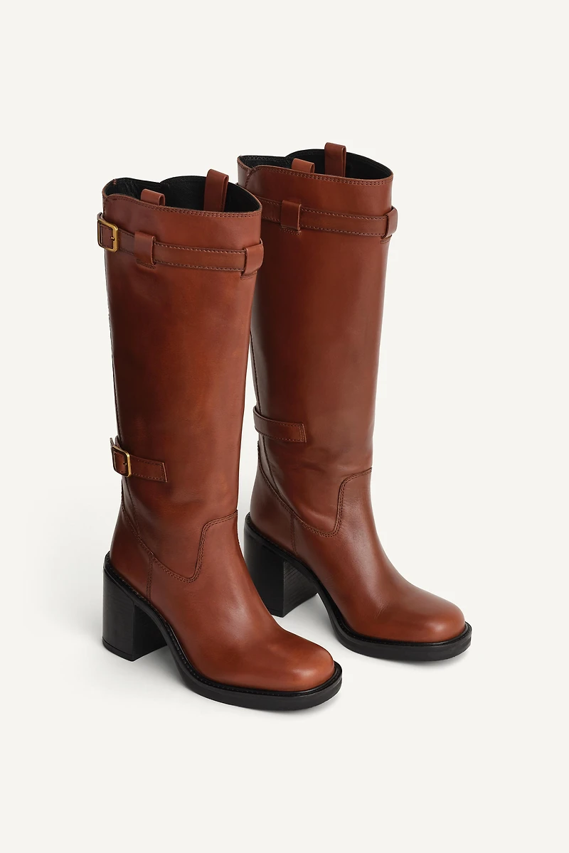 BOTTES EN CUIR À BOUCLES ÉDITION LIMITÉE
