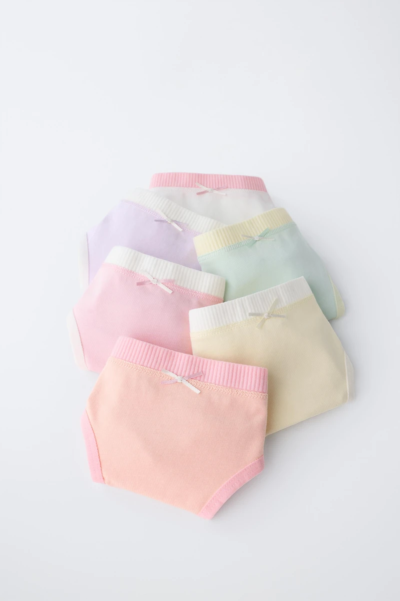 6-14 YEARS/ SIX-PACK OF CONTRAST UNDERWEAR