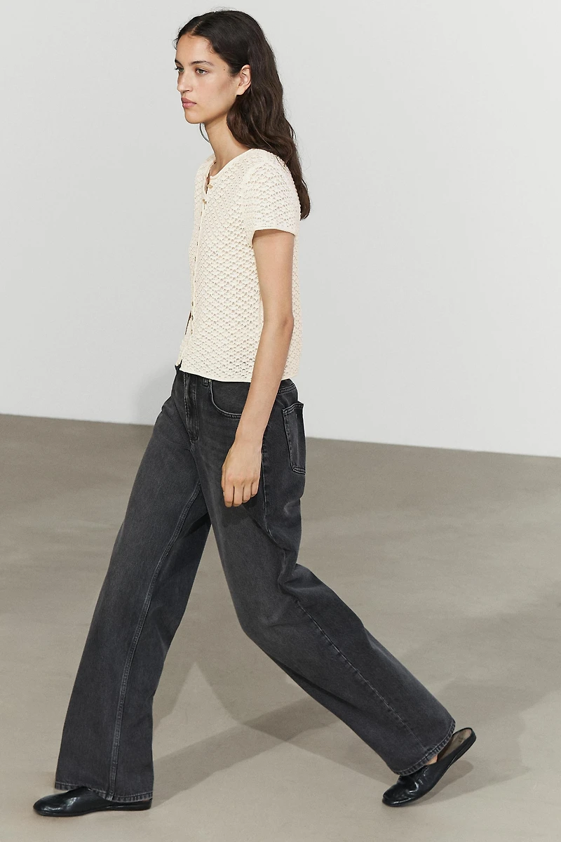 Cardigan en maille crochet