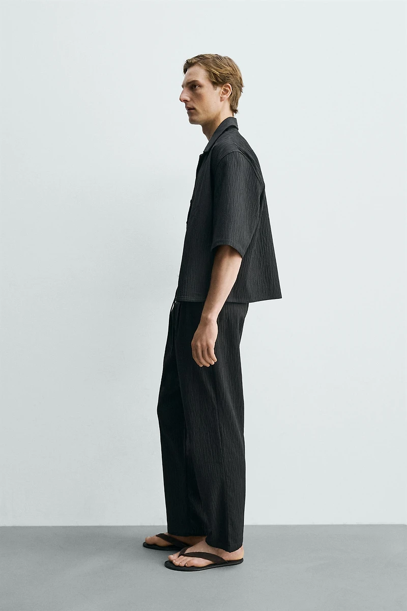 CHEMISE RELAXED FIT EN JACQUARD À CARREAUX