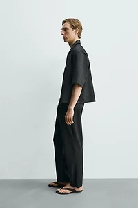 CHEMISE RELAXED FIT EN JACQUARD À CARREAUX