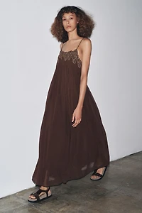 EMBROIDERED LONG DRESS ZW COLLECTION