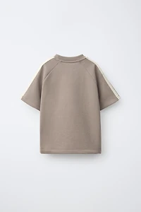 ENSEMBLE T-SHIRT ET SHORT EN MOLLETON À BANDES