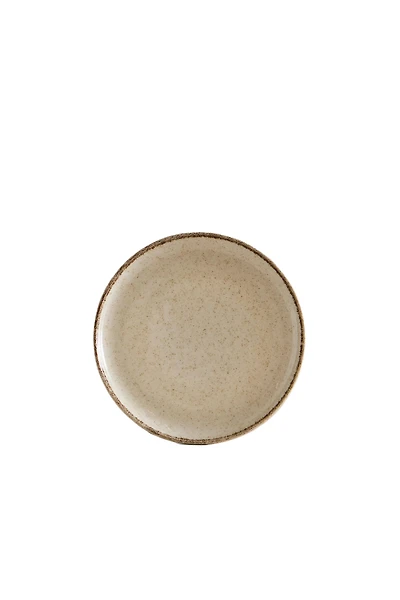 PORCELAIN SIDE PLATE WITH ANTIQUE FINISH RIM
