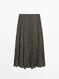 Long flowing pleated skirt