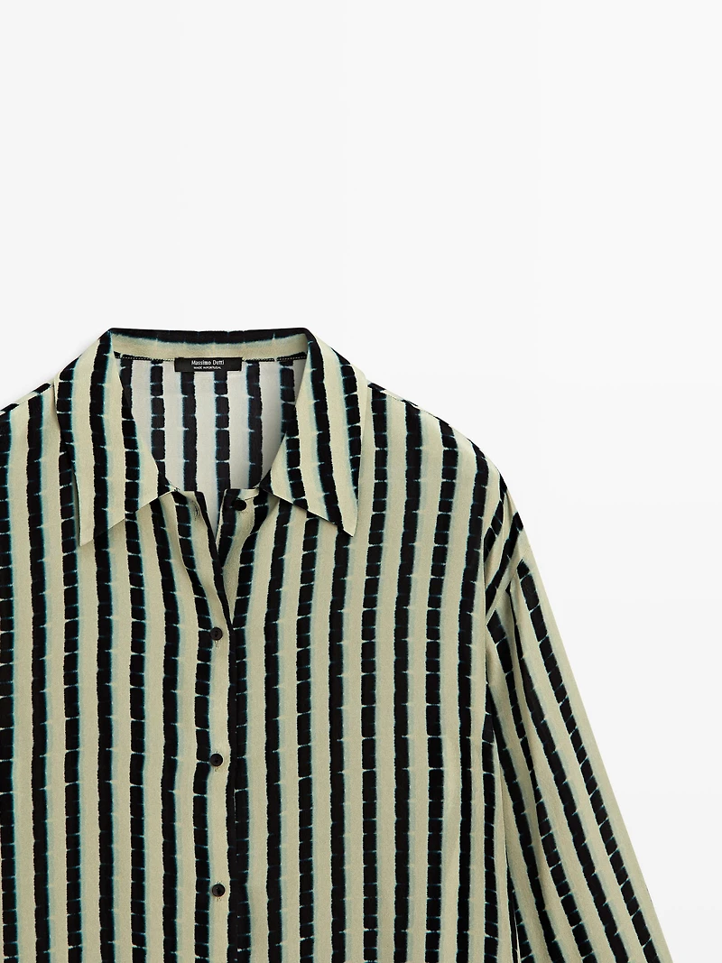 Striped flowing shirt