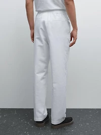 Cotton blend jogger fit trousers