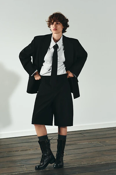 POPLIN SHIRT WITH TIE